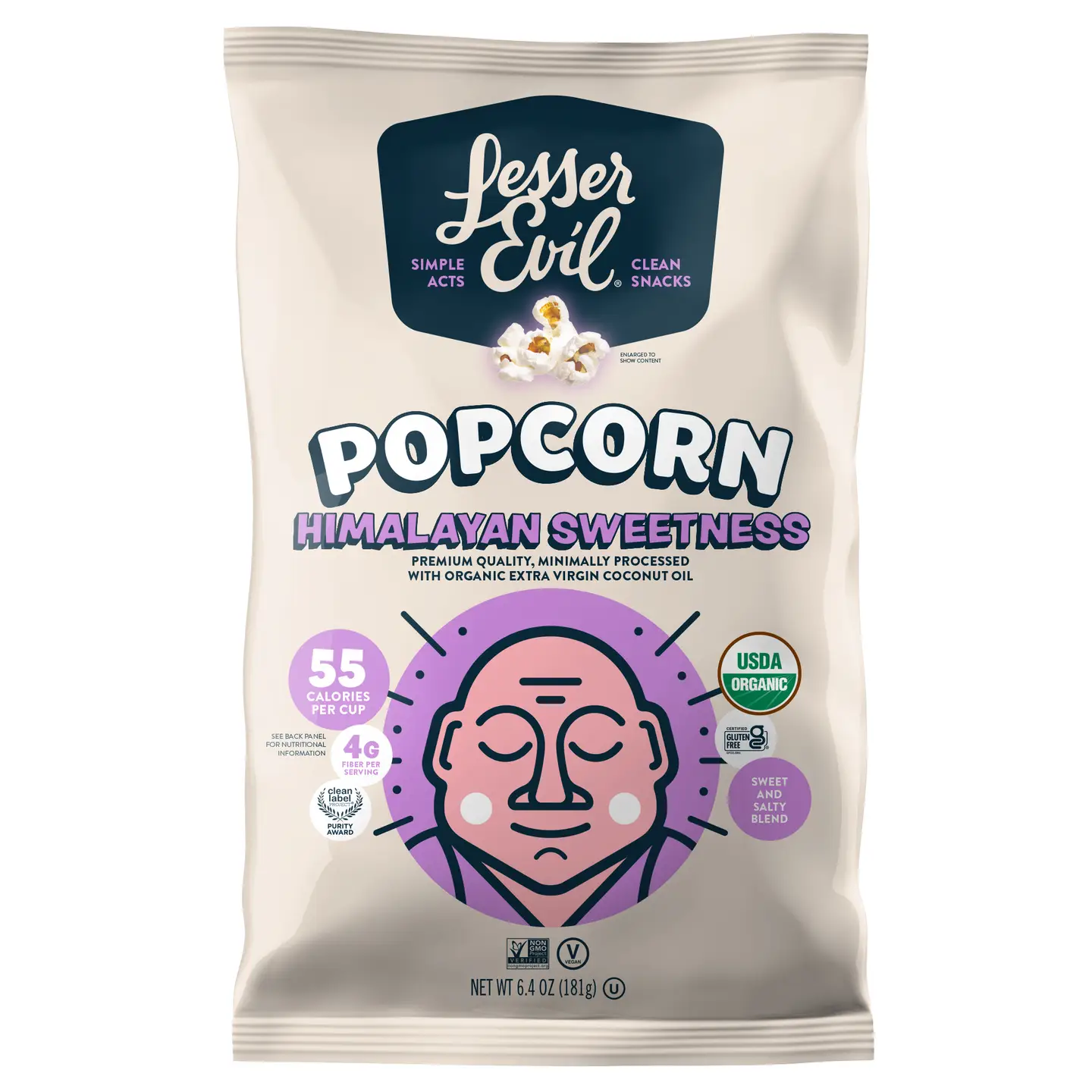 Lesser Evil Organic Popcorn Himalayan Sweetness