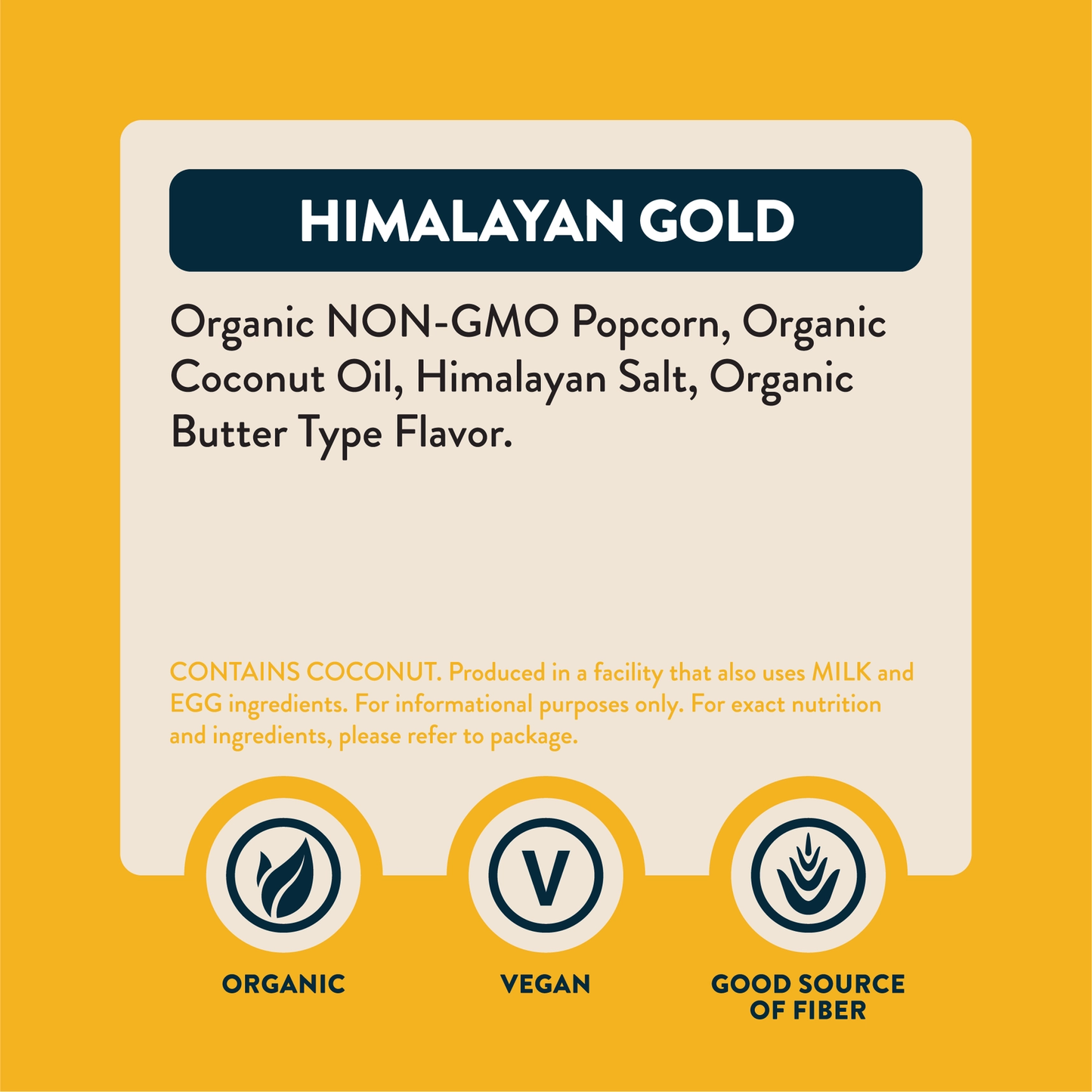 Lesser Evil Organic Popcorn Himalayan Gold