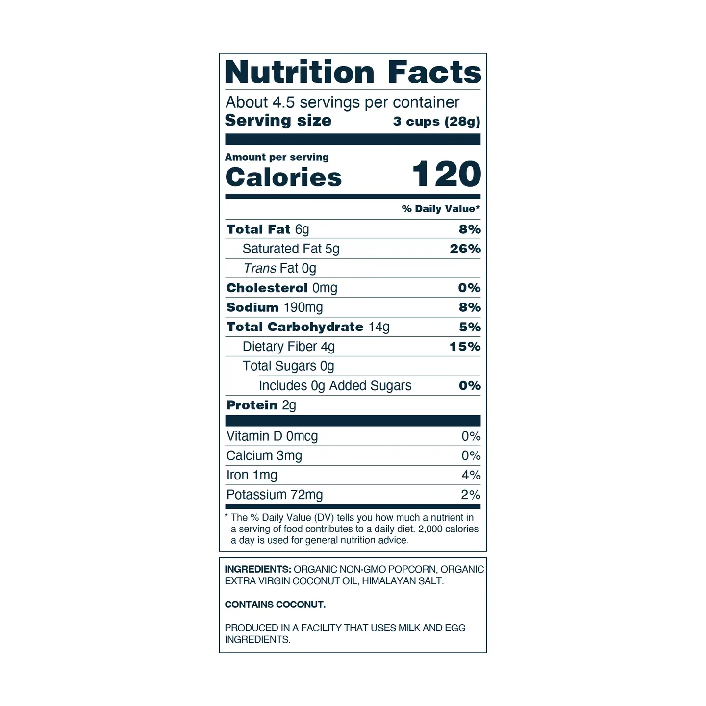 Lesser Evil Organic Popcorn Himalayan Pink Salt