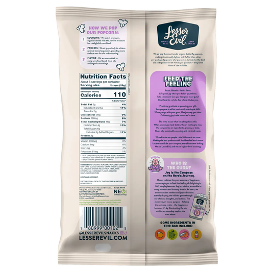 Lesser Evil Organic Popcorn Himalayan Sweetness