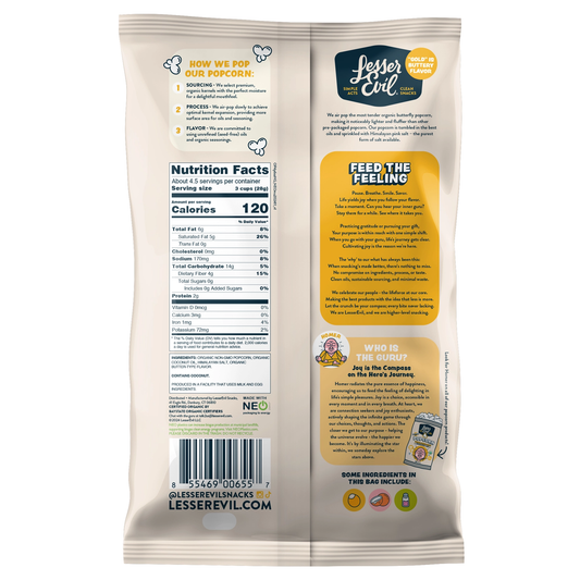 Lesser Evil Organic Popcorn Himalayan Gold